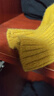 优衣库男装女装柔软绵羊毛圆领针织衫/长袖毛衣毛衫478541 44 亮黄色 L /175/100A 实拍图