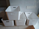 懒角落带盖桌面收纳盒子收纳箱收纳筐储物盒学生宿舍塑料整理篮 四件套 实拍图