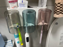 ecoco牙刷杯置物架 免打孔漱口杯牙刷架壁挂式浴室卫生间洗漱置物架 幸福三杯 实拍图