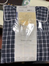 三枪（THREEGUN）睡衣男女100%纯棉抗静电新疆棉绒布格纹开襟长袖长裤家居服套装 男 藏白格-WW910 2XL 实拍图