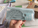 得力学生考研文具高考中考考试绘图套尺(直尺*1+三角尺*2+量角器*1)套装 尺子 实拍图