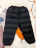 保姆鹅 儿童羽绒裤宝宝羽绒裤男童女童外穿羽绒裤羽绒内胆裤[NM2173] 炭黑 90 实拍图