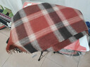红豆（Hodo）100%纯羊毛女士格子围巾骐骥红围脖送女生圣诞节生日礼物礼盒装 实拍图