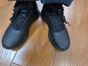 特步运动鞋男鞋跑步鞋冬季加绒皮面防水轻便减震休闲慢跑鞋棉鞋黑色 实拍图