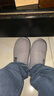 洁丽雅棉拖鞋女秋冬季室内家居防滑保暖拖鞋厚底毛毛女士家用男棉鞋外穿 深灰 【抗菌升级款】 44-45 (适合43-44码) 实拍图