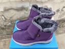 回力妈妈鞋雪地靴中老年保暖加绒防滑软底老人女鞋冬季棉鞋1994紫色40 实拍图