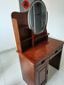 全实木梳妆台椅组合卧室中式简约80CM化妆桌子带灯镜带锁斗柜一体 胡桃色【带灯光镜+凳子】 80x43x145cm【自行安装】 实拍图