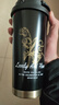 物物优新款无缝双饮保温杯咖啡杯高颜值男生女生礼品水杯 兰玲花暗夜黑-陶瓷内胆  500ml 下单送杯刷 实拍图