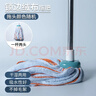 奕清良品大号老式布条拖把不锈钢杆吸水拖布墩布家用酒店办公工厂拖地拖把 宽头绒布水拖把【一杆两头】 实拍图