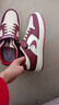 安鞋踏断码女童鞋子2025新款秋季儿童时尚运动鞋中大童低帮软底板鞋 酒红 38 实拍图