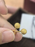 金至尊黄金耳钉女小豆豆圆珠磨砂养耳棒弯钩足金耳饰耳环生日礼物计价 大板2.41克（配珠宝礼盒）-EF58002320 实拍图