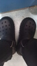 俞兆林（YUZHAOLIN）洞洞鞋男女EVA沙滩鞋凉拖鞋轻盈外穿拖鞋 YG519 黑色光版  42-43  实拍图