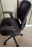 得力（deli）4900S 人体工学靠背办公椅/电脑椅/职员椅 可升降转椅舒棉坐垫 黑 实拍图