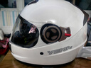 野马（YEMA）3C认证828S摩托车头盔男全盔冬季防冻保暖双镜片机车安全帽 四季通用 均码 白色+防雾贴片 实拍图