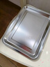 百畅  食品级304不锈钢托盘长方形盘子家用方盘餐盘烤鱼铁盘子蒸盘 升级款304浅方盘20*2*27cm 实拍图