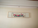 京城世家牡丹花苏绣装饰挂画客厅苏州刺绣花开富贵大厅挂墙绣画手工绣花 花开富贵（装框尺寸：65*185cm） 实拍图
