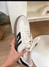 百丽（Belle）张凌赫同款复古板栗德训鞋女商场款红色增高厚底板鞋A4L1DAM6预售 【方枪枪/马君妍同款】米白 37 (235mm) 实拍图