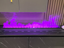 烨斯特3d智能雾化壁炉嵌入式电子壁炉欧式装饰电视柜背景仿真火焰加湿器 雾凇烁晶全不锈钢手动款1000mm 实拍图