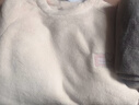 欧迪芬【软糯加绒套装】女士睡衣女秋冬季法兰绒可外穿家居服米白M 实拍图