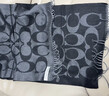 蔻驰（COACH）【品牌直供】男女同款经典流苏绵羊毛围巾黑色CU807新年礼物 实拍图