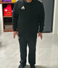 阿迪达斯冬季跑步运动套装男户外防风夹克长裤两件套 黑/白 M 实拍图