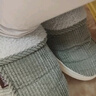 牧童儿童棉拖鞋男冬加绒保暖家居鞋室内软底亲子包跟棉鞋女 艾叶绿210 实拍图