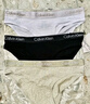 Calvin Klein内衣女士三条装经典提花腰边ck舒适棉质微弹性感比基尼三角内裤女 MP1-太空黑/椰青灰/月光白 3条 M 尺码偏大，建议拍小一码 实拍图