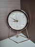 汉时（Hense）创意台钟时尚现代艺术时钟摆件客厅桌面座钟坐式台式石英钟HD56白 实拍图