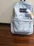 JANSPORT杰斯伯双肩包女学生旅行包26L旅行轻便透气书包男背包 4QUT7G7 雾霾蓝-侧边袋 实拍图