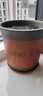 oeny紫砂花盆透气防烂根特大号口径种树种菜高颜值大花盆陶瓷花盆批发 玫红色:红色高直筒中号 紫砂 实拍图