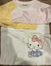 戴维贝拉（DAVE＆BELLA）【Hello·Kitty联名】童装儿童t恤女童长袖上衣洋气宝宝打底衫 米白 100 cm（建议身高90-100cm） 实拍图