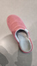 回力日系柔软情侣棉拖秋冬家居室内保暖棉鞋女款HL0006皮红36-37码 实拍图
