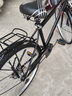 美昱山地自行车男城市自行车学生淑女单车成人实心胎通勤车 三角梁-豪华版-黑色 26寸充气胎【建议160-180cm】 实拍图