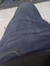 罗蒙（ROMON）男士牛仔裤男秋冬商务休闲裤男弹力直筒男裤厚款深档直筒长裤高腰 深蓝+浅蓝【春秋】 厚款 35 【腰围2尺8建议155-165斤】 实拍图