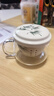 美斯尼 玻璃茶杯茶水分离水杯陶瓷过滤内胆办公室茶杯茶具高硼硅泡茶杯 竹格（300毫升） 实拍图