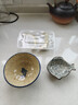 和风四季 味碟日式釉下彩餐具手绘四方碟圆味碟调味料碟子沾碟复古餐具 青花鱼味碟(单个) 10.5cm 实拍图