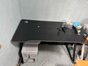 甄严选电脑桌台式电竞桌椅套装组合桌子办公家用桌学习桌书房书桌写字桌 【黑架+黑碳纤纹面】单桌120*60 实拍图