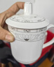 陶相惠 茶杯陶瓷杯办公杯会议杯带盖10只套装开会杯子商务会议水杯350ml 实拍图
