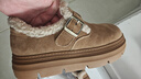 百丽厚底保暖毛毛鞋女2025冬新二层牛皮复古勃肯鞋JD009DM5 棕毛里 39 实拍图