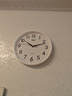 康巴丝（Compas）挂钟客厅 静音钟表客厅石英钟表挂墙时钟 C2866 白色 30.5cm直径 实拍图