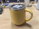 彩致（CAIZHI）马克杯304不锈钢水杯咖啡杯带盖家用双层防烫喝水杯子浅黄CZ6279 实拍图