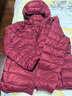 鸭鸭（YAYA）轻薄羽绒服女冬短款2025年秋冬新款高端时尚女款轻便韩版保暖外套 酒红色【连帽款】 3XL 实拍图