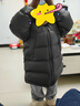 保姆鹅  【风墙】儿童羽绒服宝宝中长款护脸加厚外套保暖童装[NG2664] 炭黑 120 实拍图