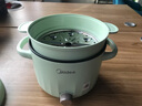 美的（Midea）电煮锅 宿舍小电锅 电蒸锅 多功能家用宿舍泡面小火锅 蒸煮一体电热锅2.6L多功能锅XZE2066 配蒸笼 实拍图