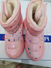 哈比熊童鞋儿童雪地靴冬款女童靴子加绒保暖短靴棉鞋AW7090 粉色(圆)30码 实拍图