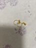 周六福5G工艺黄金耳环女相思水滴球足金耳坠计价A099598 一对 约2.71g  实拍图