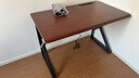 洛丹格芙【京仓速达】3CM厚橡胶木电脑桌台式学生学习写字桌家用办公书桌 胡桃色【插排款3CM实木桌面】K腿 120*70*75CM 实拍图