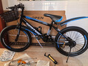 百士盾儿童自行车山地单车6-16岁以上学生减震双碟刹越野中小男女孩赛车 旗舰版单速【辐条轮】黑蓝色 20寸丨适身高125-145丨 实拍图