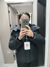 坦博尔羽绒服女短款时尚潮流可脱卸帽百搭保暖外套550388T 黑色 165  实拍图
