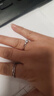 唯一（Winy）999纯银莫桑钻戒指情侣对戒女款男求婚戒指情侣一对圣诞新年礼物 实拍图